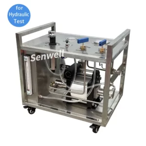 A high pressure hydraulic test unit