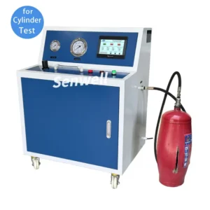An automatic gas cylinder pressure tester