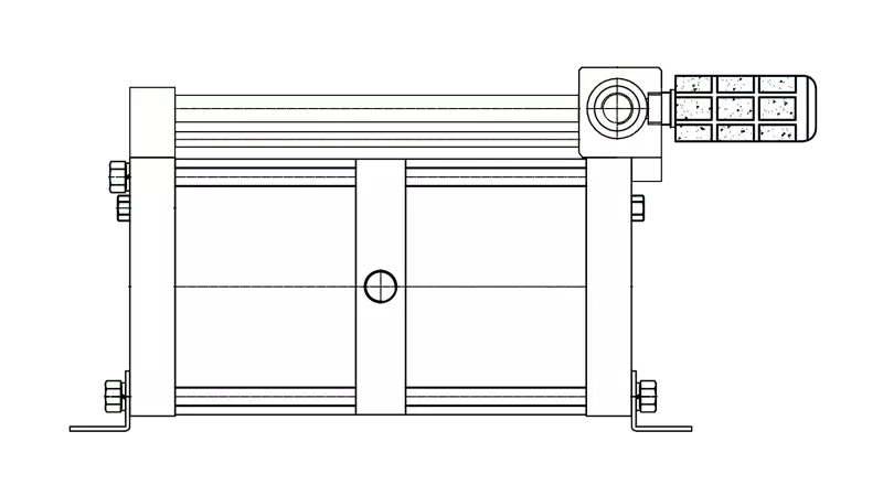 Schematic diagram of high pressure air pump