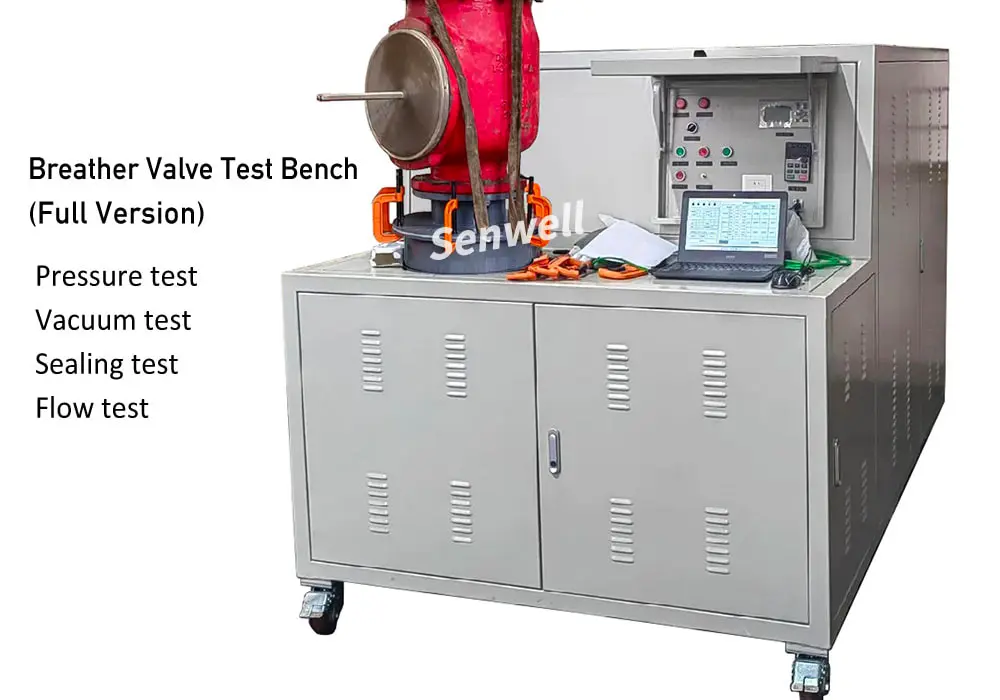 An automatic breather valve test bench