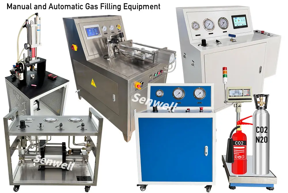 Manual and automatic gas filling equipment