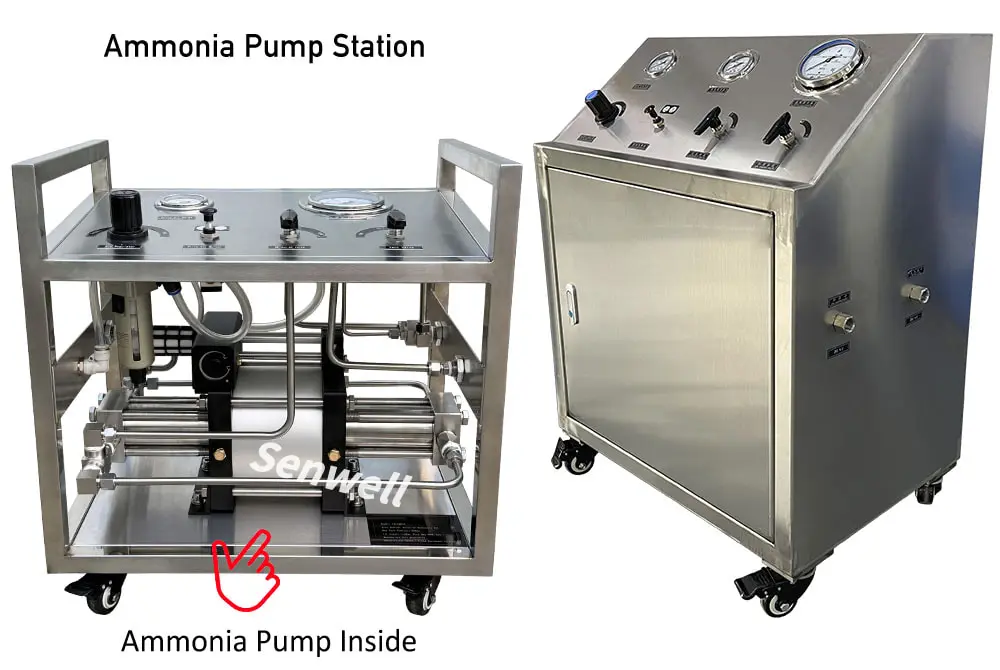 An ammonia pump station