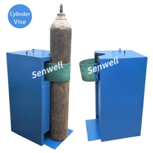 A gas cylinder clamp